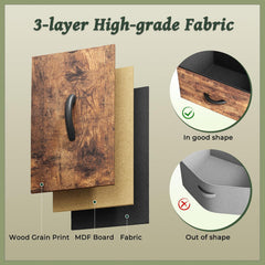 63 Inch Dresser for Bedroom, Dresser for Closet with 9 Drawers, Large TV Stand for 55, 65, 70 Inch TV, Entertainment Center with Storage, Wide Long Chest of Drawers, Rustic Brown